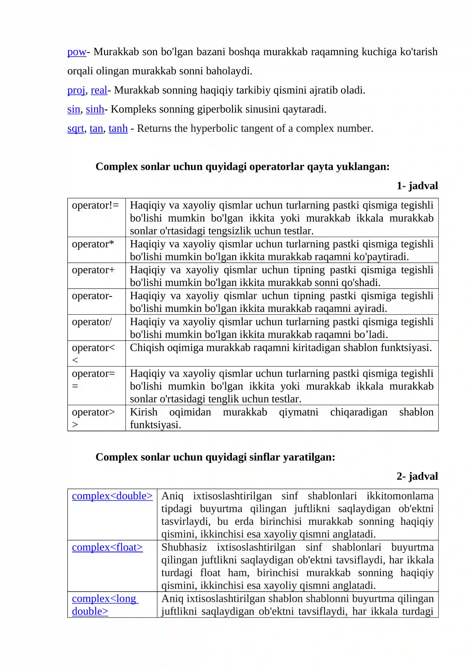 Complex sonlar haqida 2