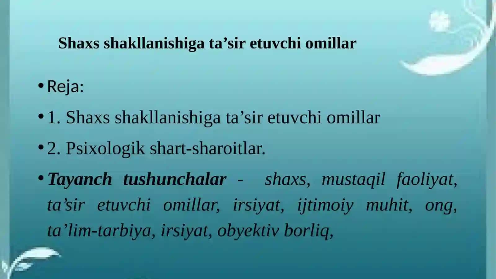 Bolalarning ijtimoiy rivojlanishi 2