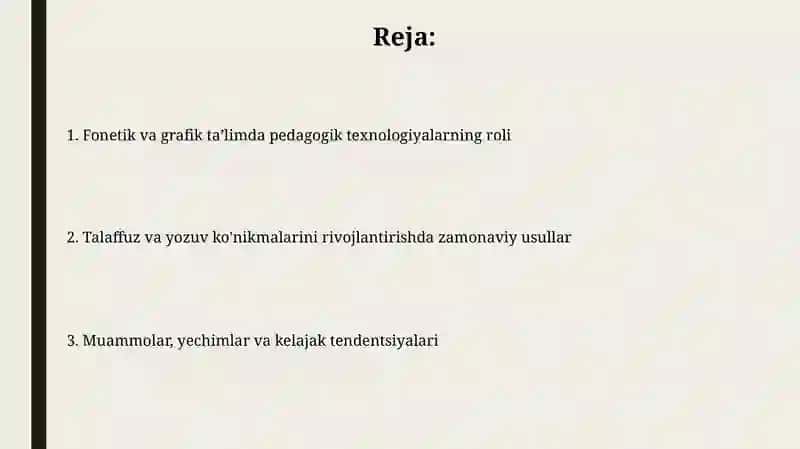 Fonetika va Grafika Pedagogik Texnologiyalar 2