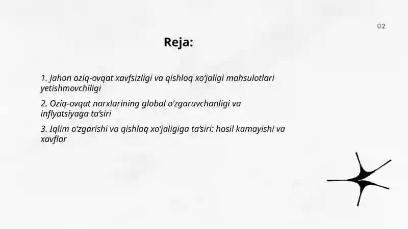 Jahon iqtisodiyotida oziq-ovqat muammosi 2