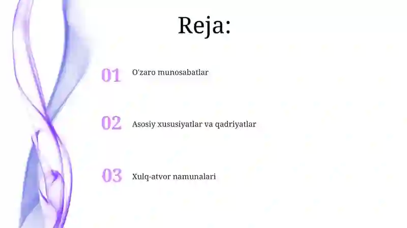 Asosiy qadriyatlar va e'tiqodlar 2