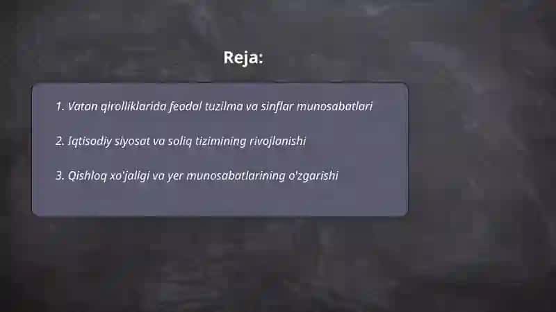 Vatan qirolliklari ning ijtimoiy-iqtisodiy va siyosiy rivojlanishi 2