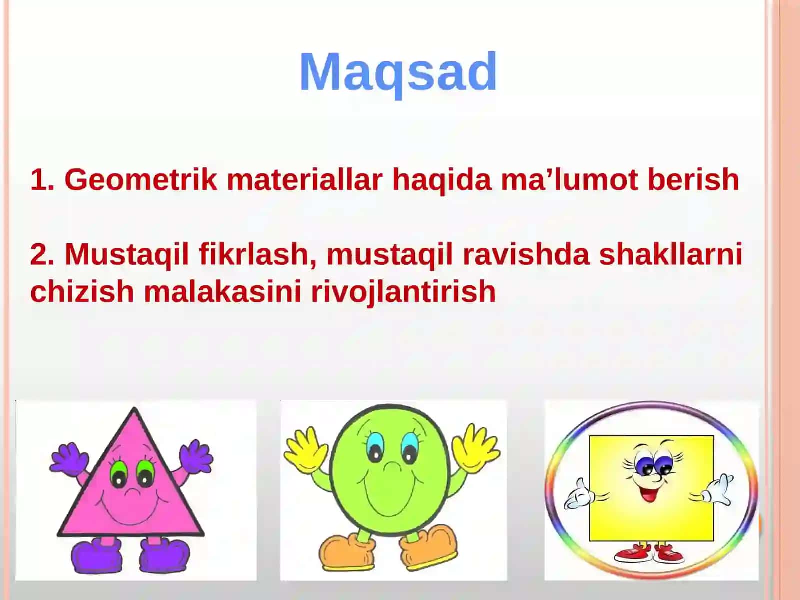 Geometrik materiallarni o‘rganish metodikasi 2