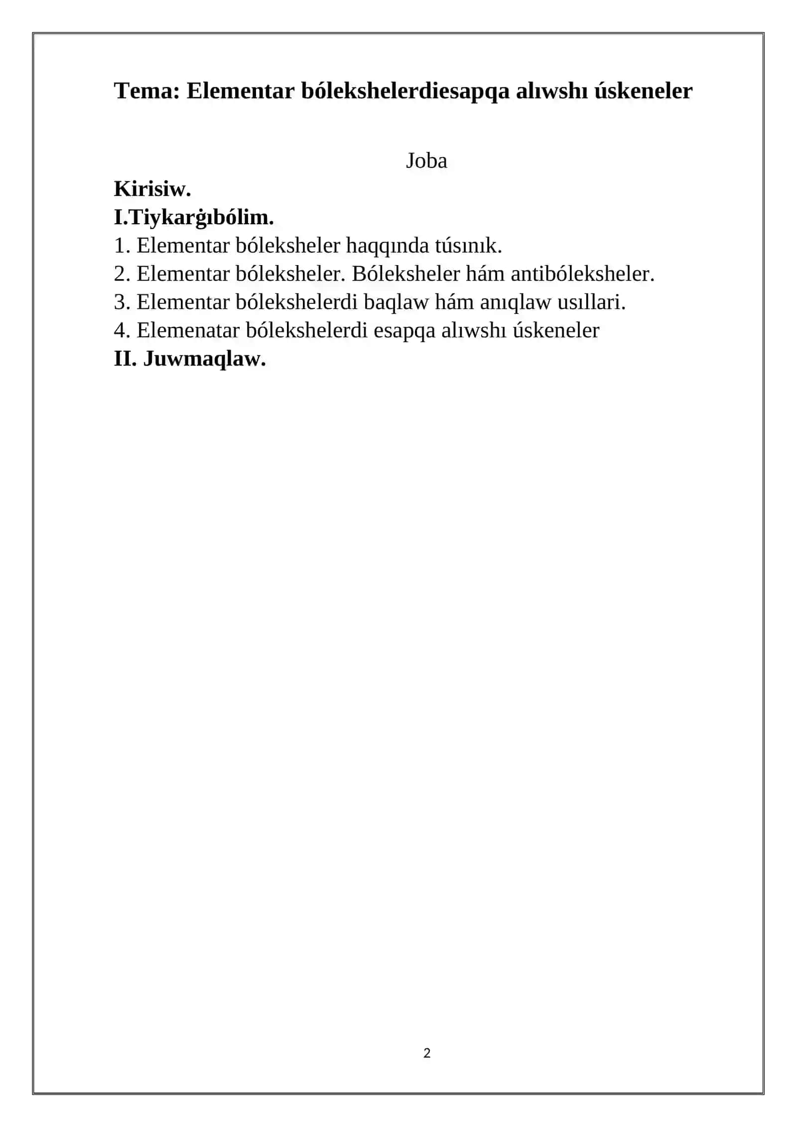 Fizika hám astronomiya oqıtıw metodikası tálim baġdarı 3a kurs 2