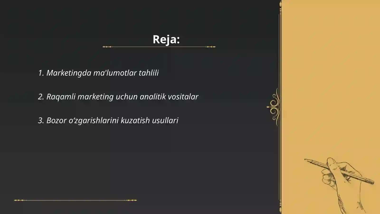 Marketing analaitikasi va swot tahlili 2