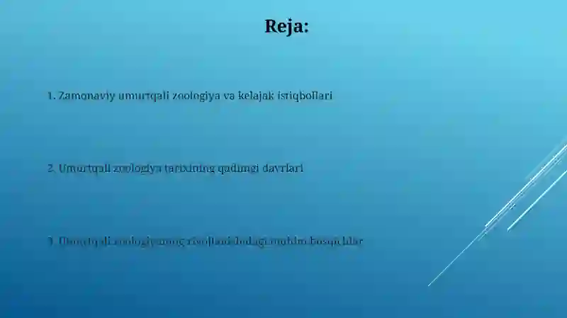 Umurtqalilar Zoologiyasi fanning rivojlanish tarixi 2