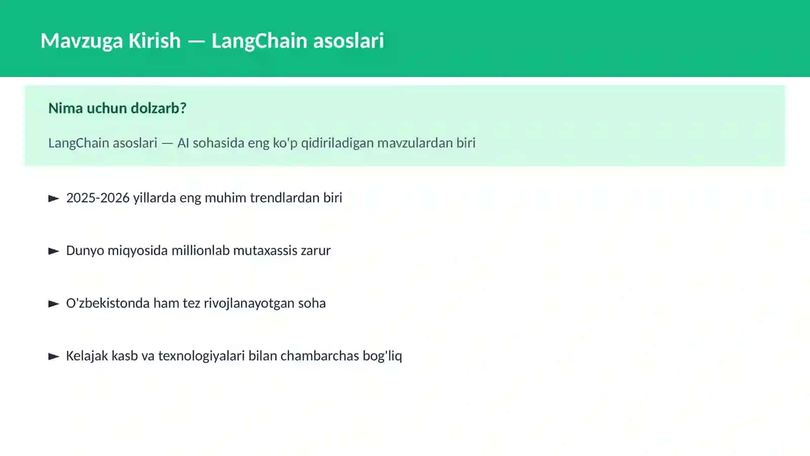 LangChain asoslari 2