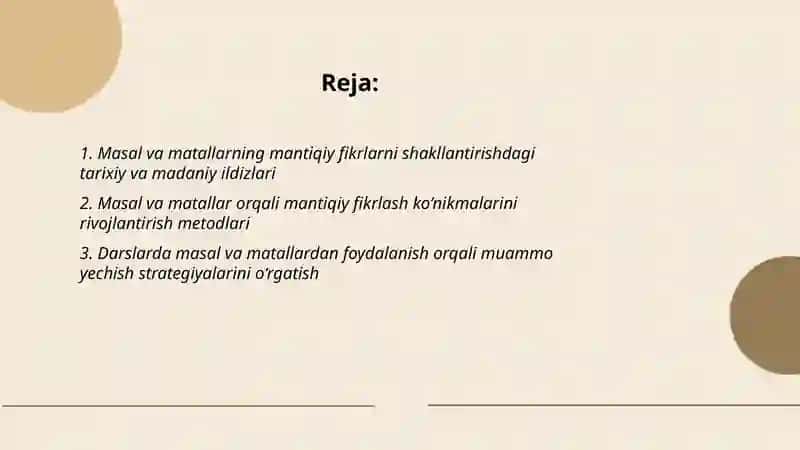 Masal va matallarning mantiqiy fikrlarini rivojlantirishdagi ahamiyati 2