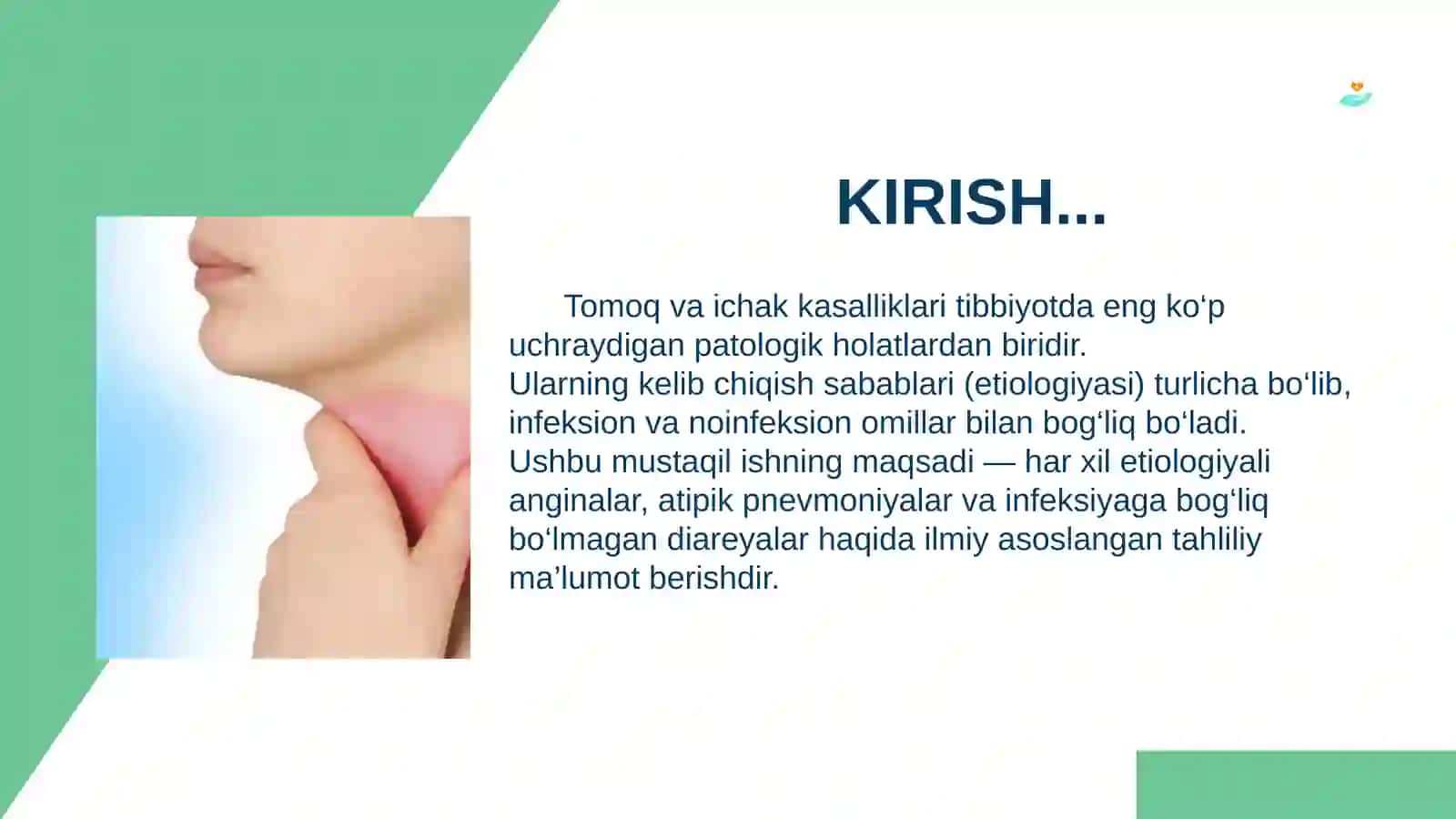 Har xil etiologiyali anginalar va infeksiyaga bog‘liq bo‘lmagan kasalliklar 2