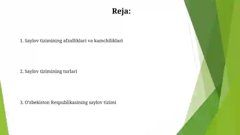 Saylov tizimi 2
