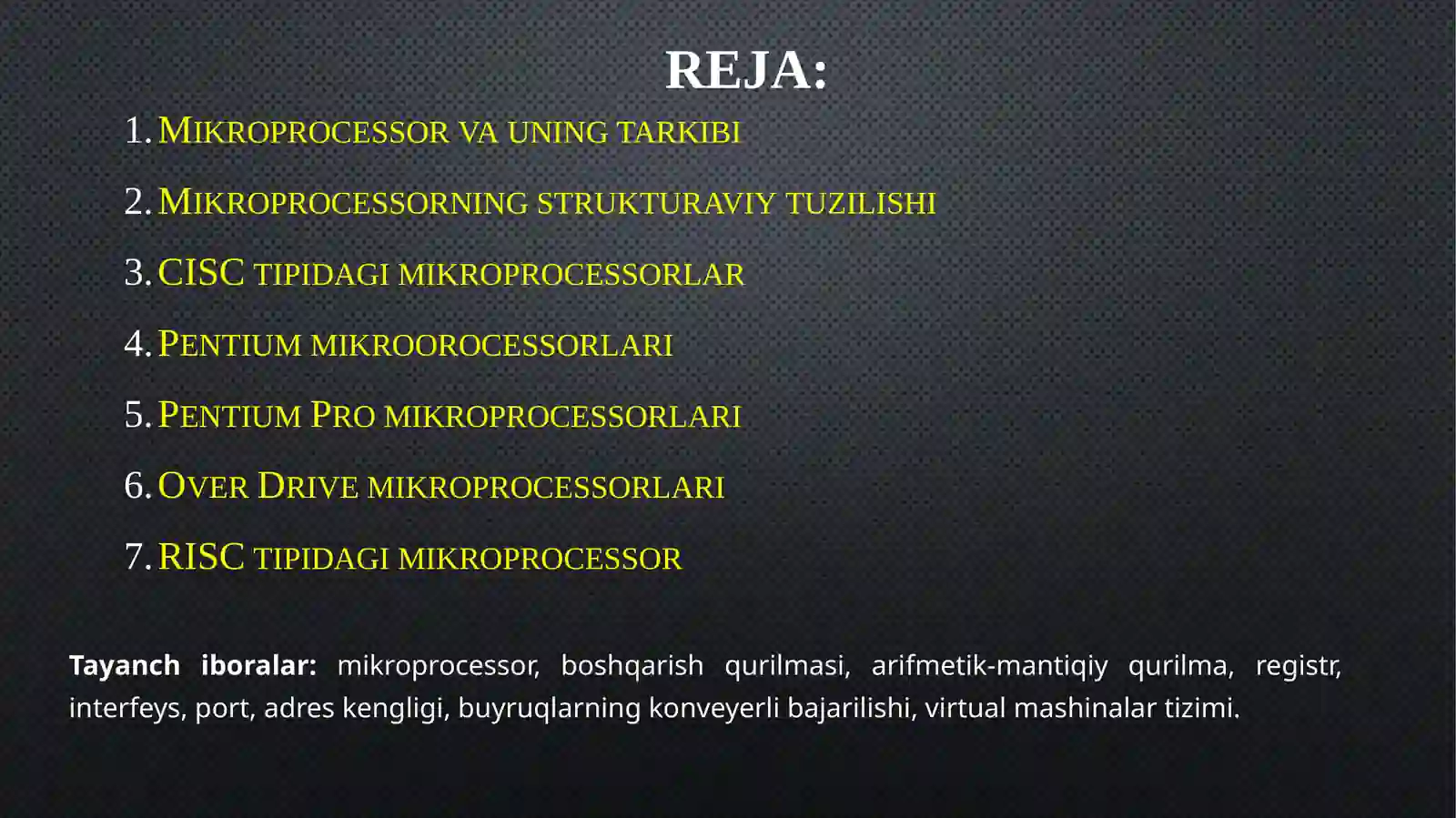 MICROPROCESSORLAR 2