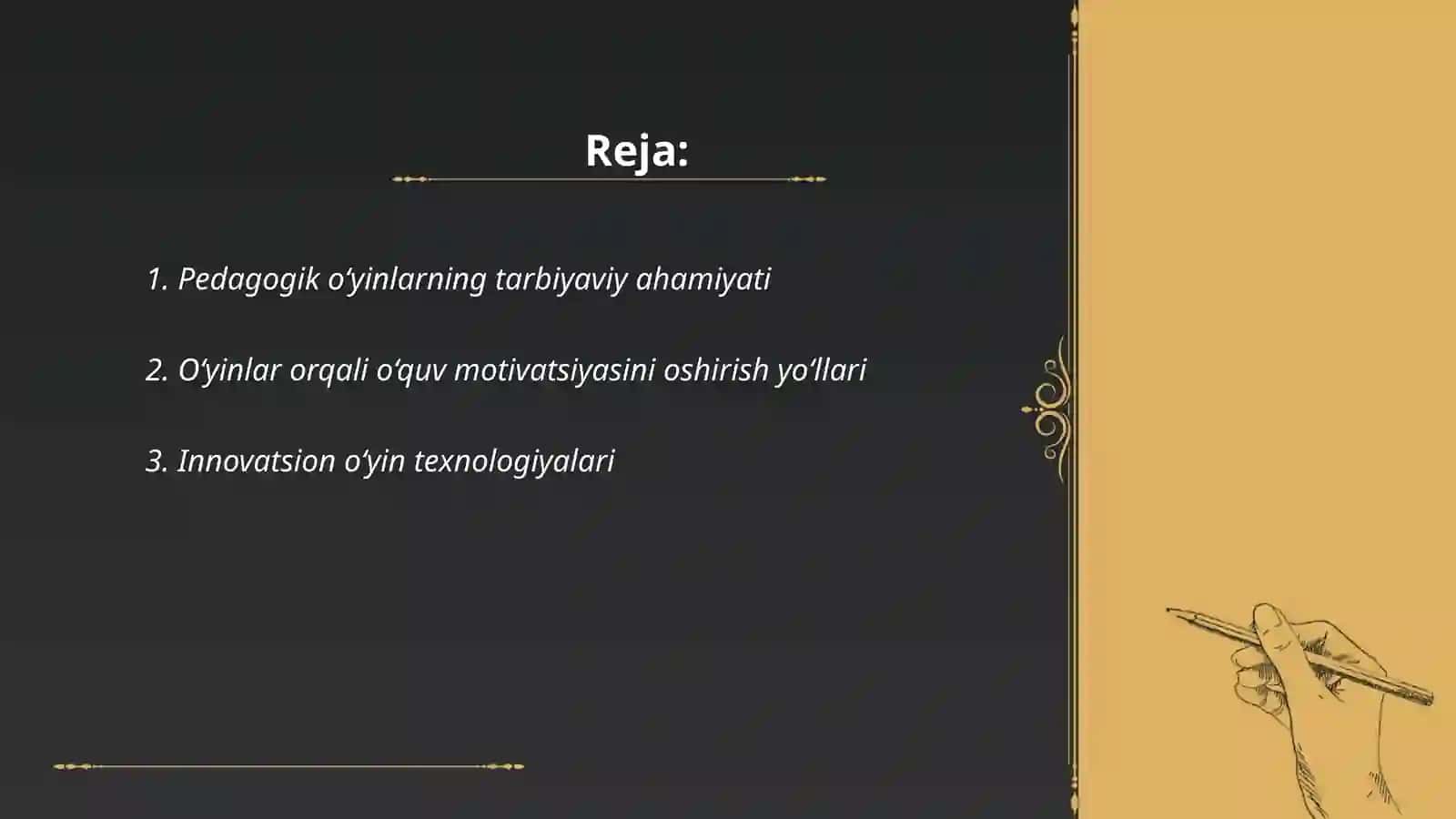 Pedagogik òyinlarni tashkil etish va òtkazishda ijodiy yondashuv 2