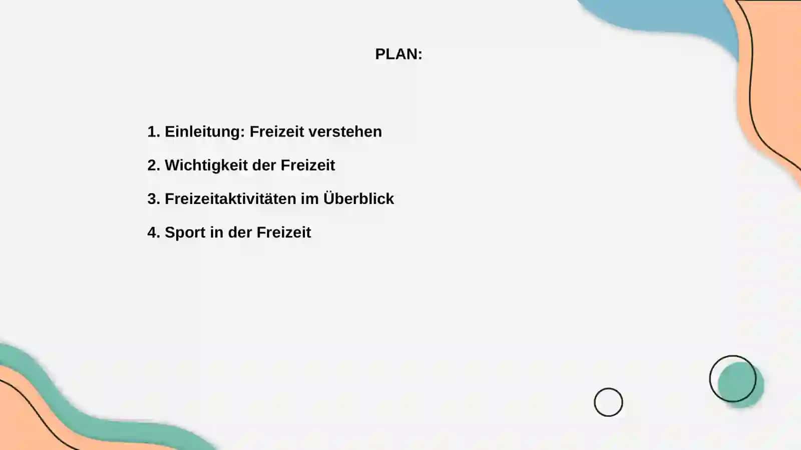 Freizeitaktivitäten im Überblick 2