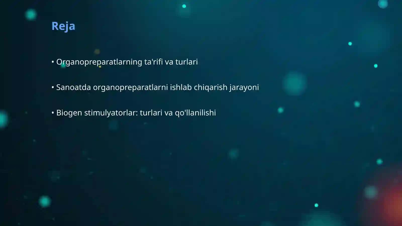 Organopreparatlarni sanoatda ishlab chiqarish 2