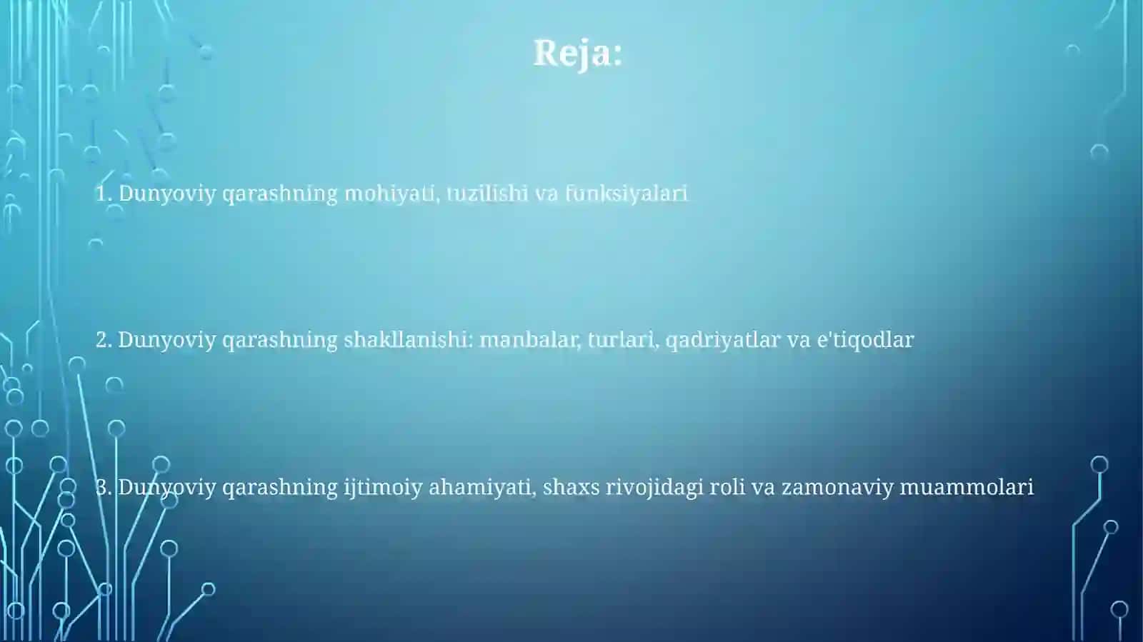 Dunyo qarawning mohiyati tuzilishi va funksiyalari 2