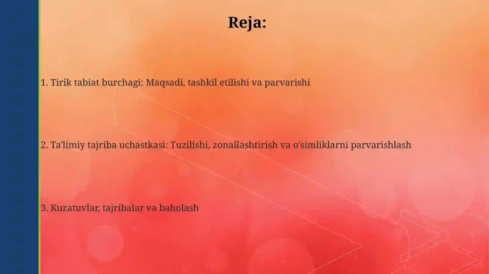 Tabiat burchagi va o'quv tajriba uchastkasi 2