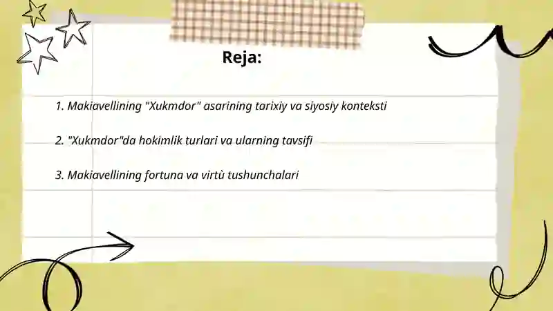 Makiavellining "xukmdor" asari 2