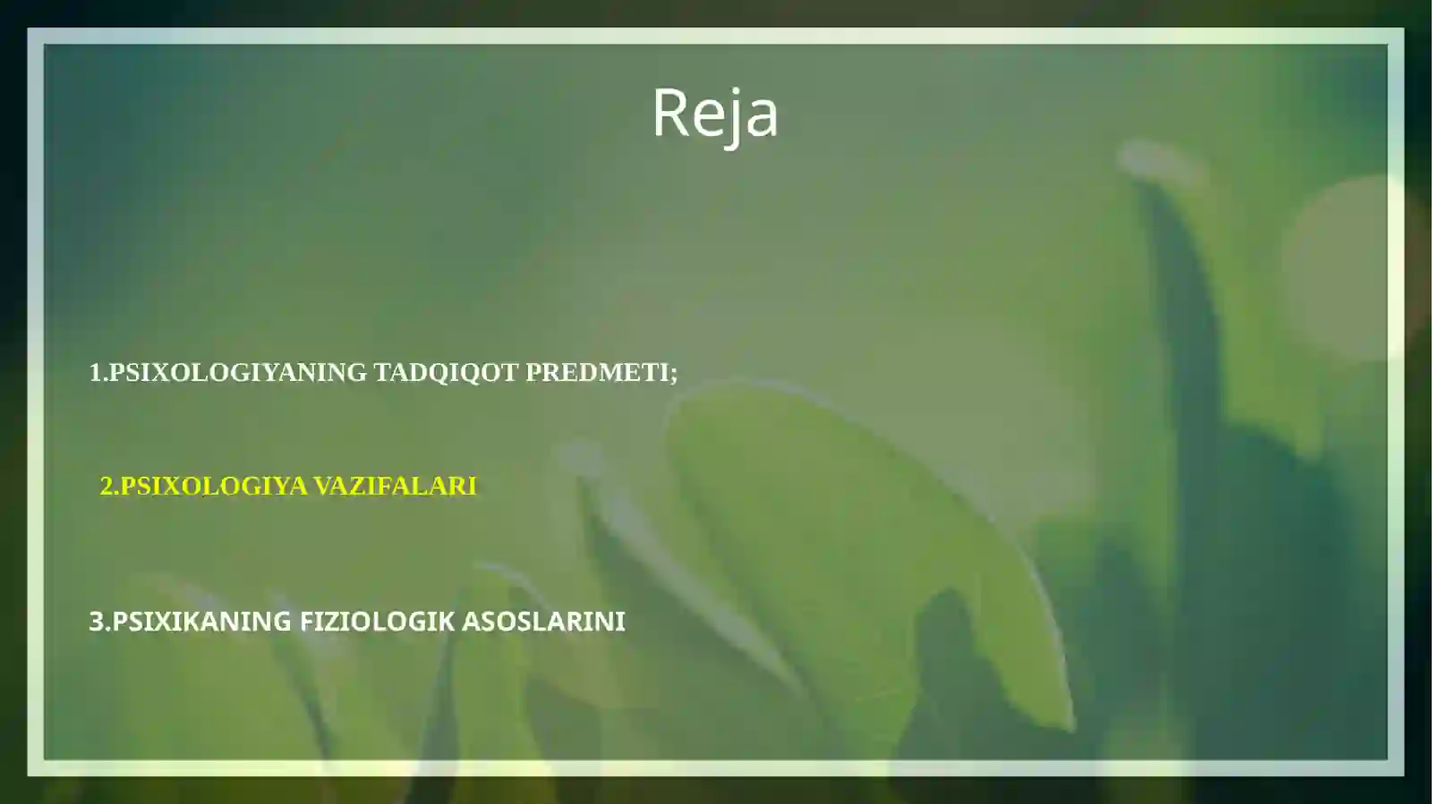 Psixologiya va vazifalari 2