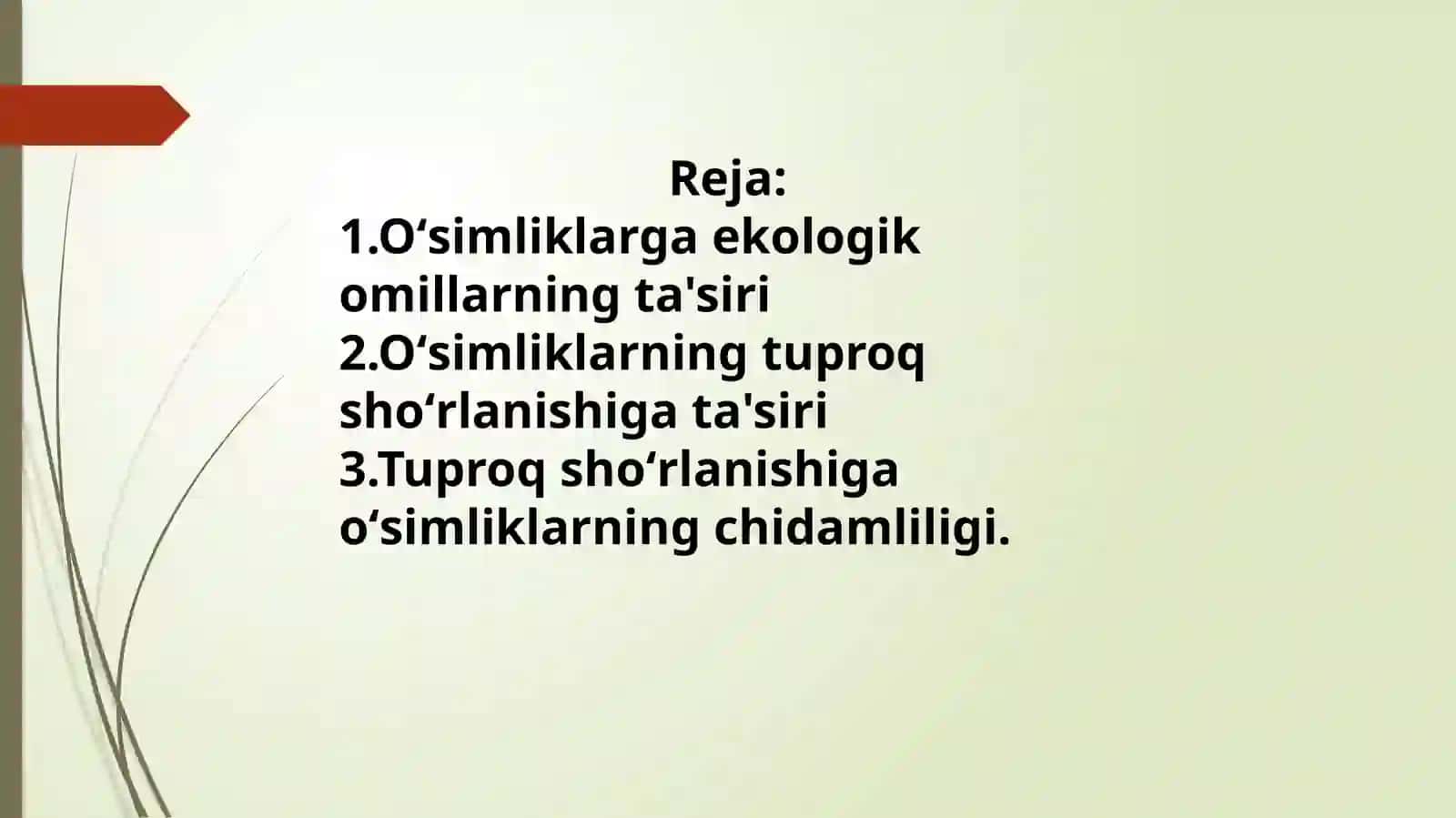 Botanika fanidan osimliklarga ekologik omillarning ta'siri 2