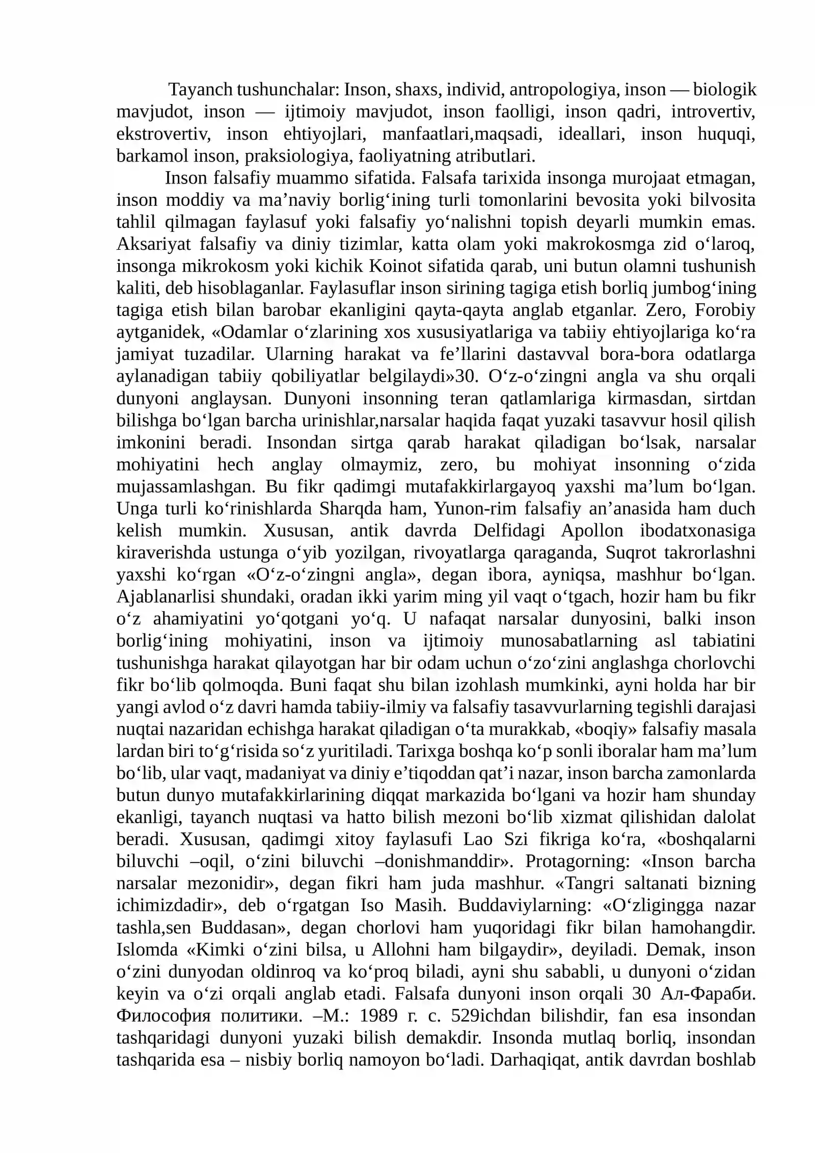 INSON FALSAFASI (FALSAFIY ANTROPOLOGIYA) 2