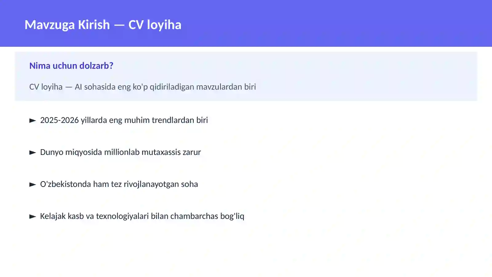 CV loyiha 2