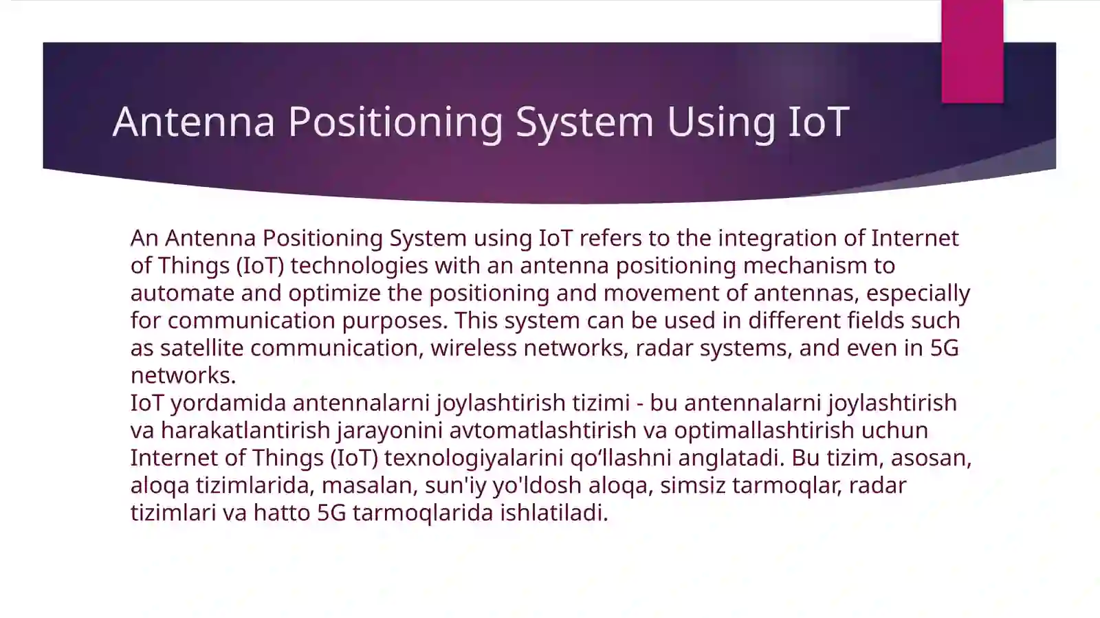 Antenna Positioning System Using IoT 2