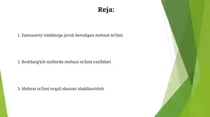 Boshlang'ich sinflarda mehnat tarbiyasining vazifalari 2