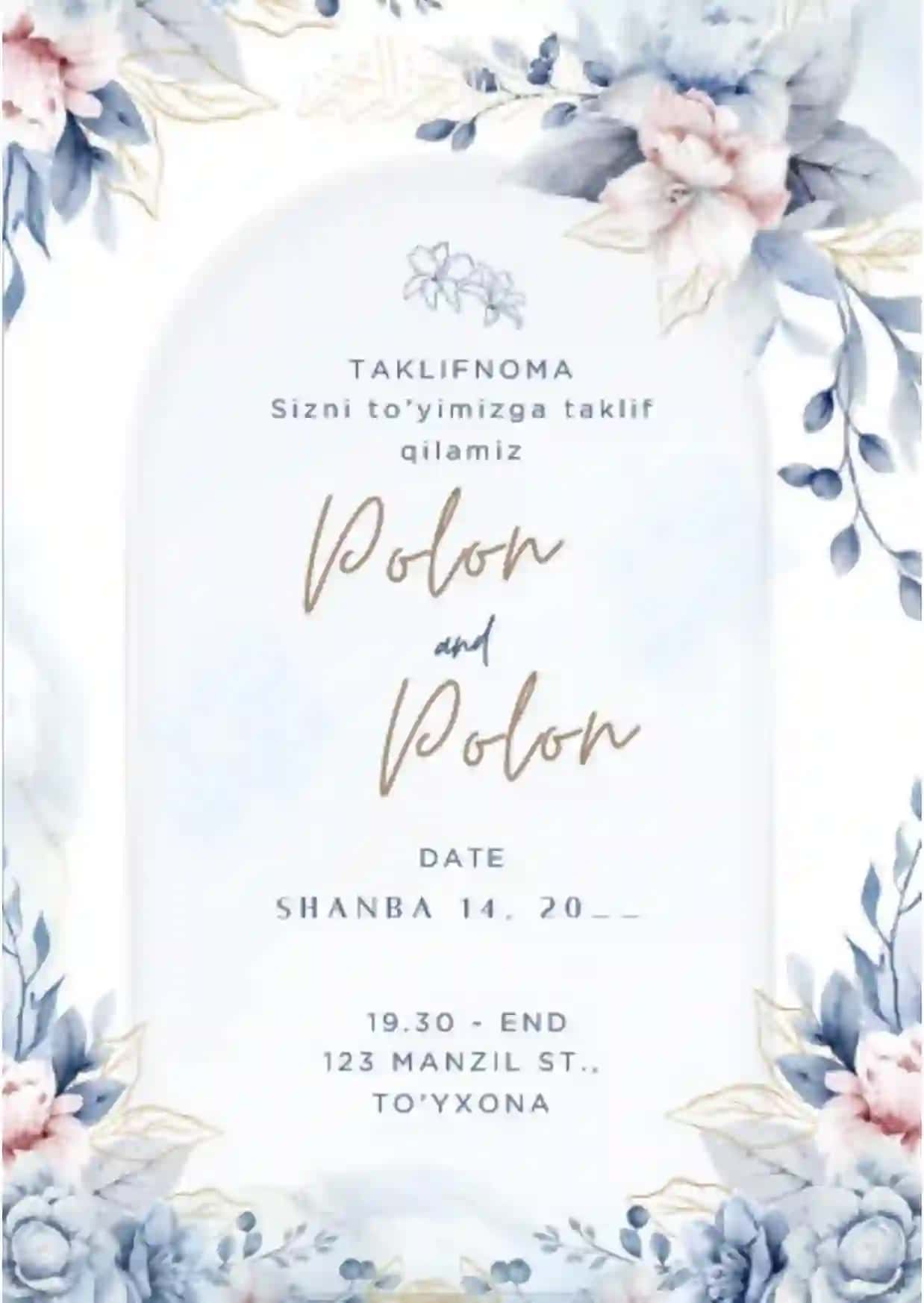Taklifnoma SHABLON 2