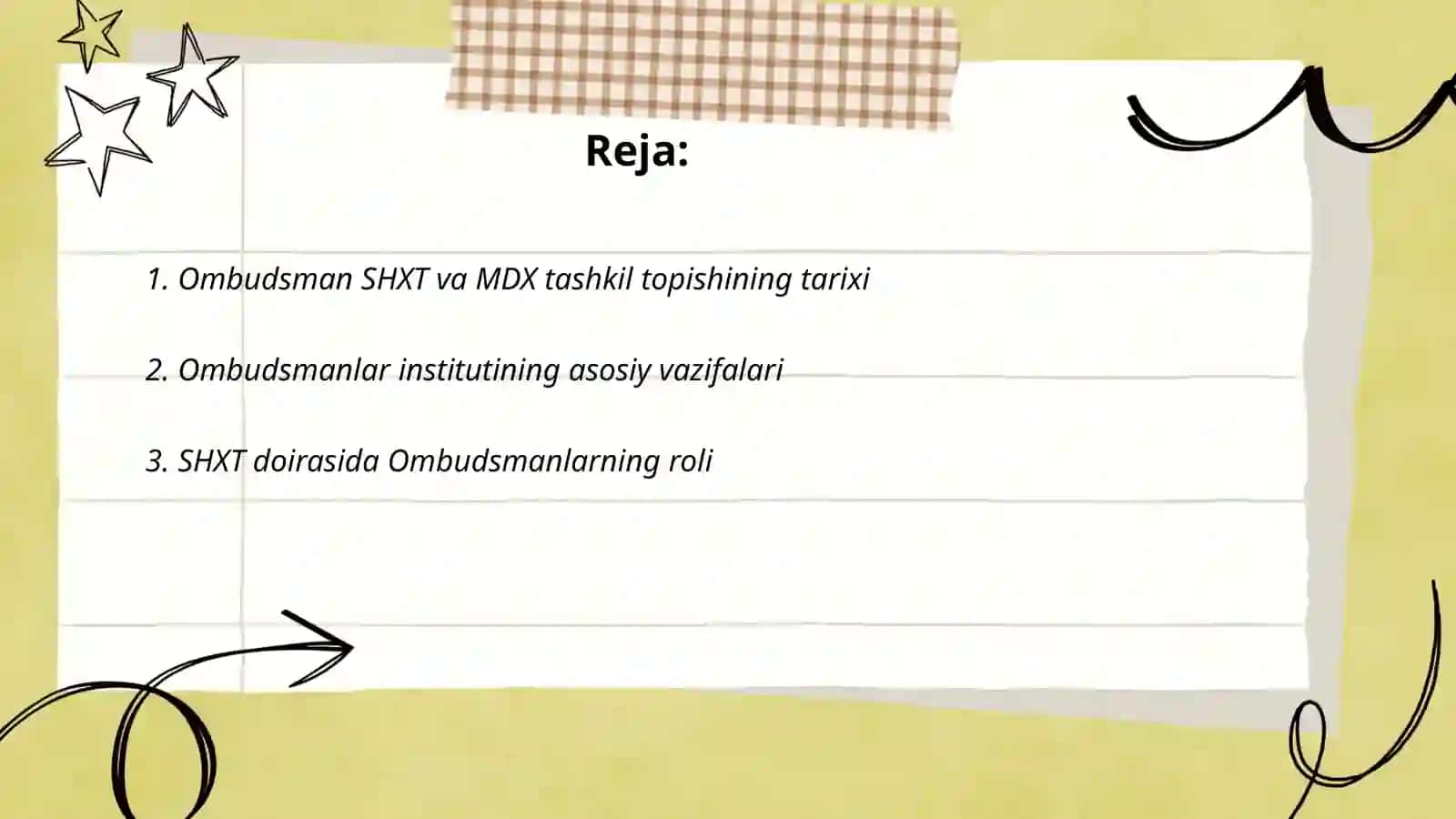 Ombutsimon SHXT va MDX tashkil topishi ularning asosiy vazifasi va O'zbekiston bilan aloqasi 2