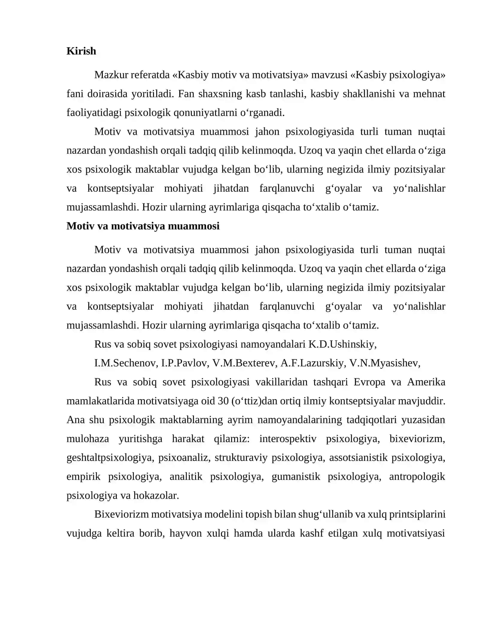 Kasbiy motiv va motivatsiya 2