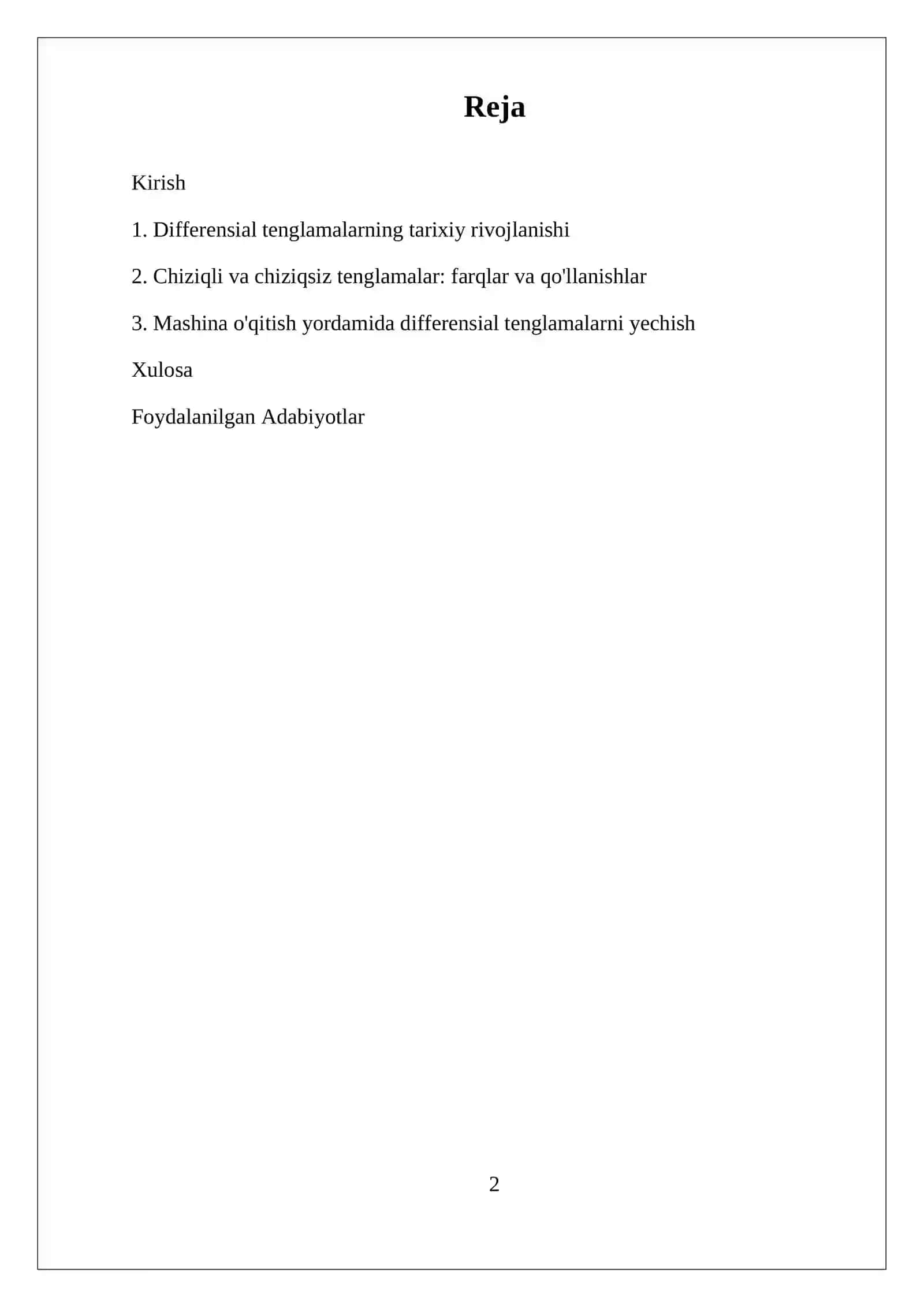 Differensial tenglamalar 2