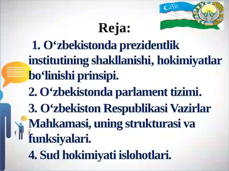 O‘ZBEKISTONDA DEMOKRATIK, FUQAROLIK JAMIYATI ASOSLARINING SHAKLLANISHI, AMALGA OSHIRILGAN SIYOSIY ISLOHOTLAR. 2