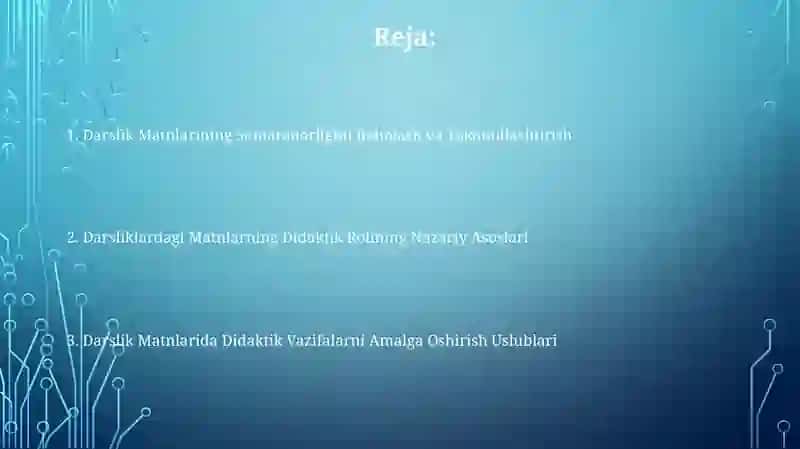 Darslikdagi matnlarning didaktik roʻli 2