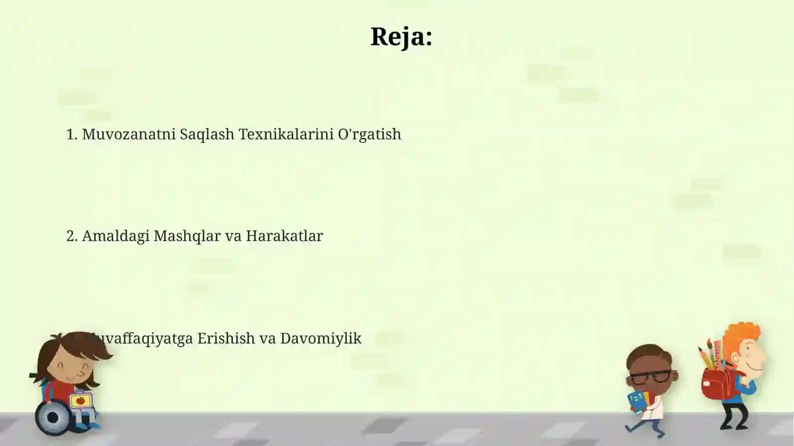 Muvozanatni Saqlash Texnikalarini O'rgatish 2
