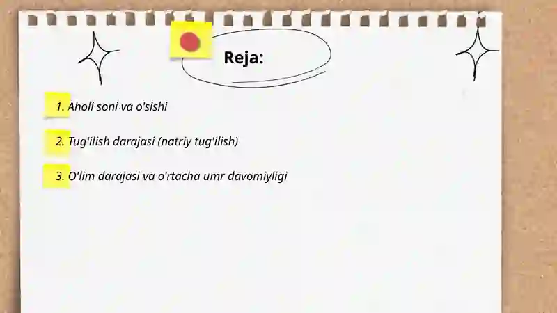 Aholi Statistikasi 2