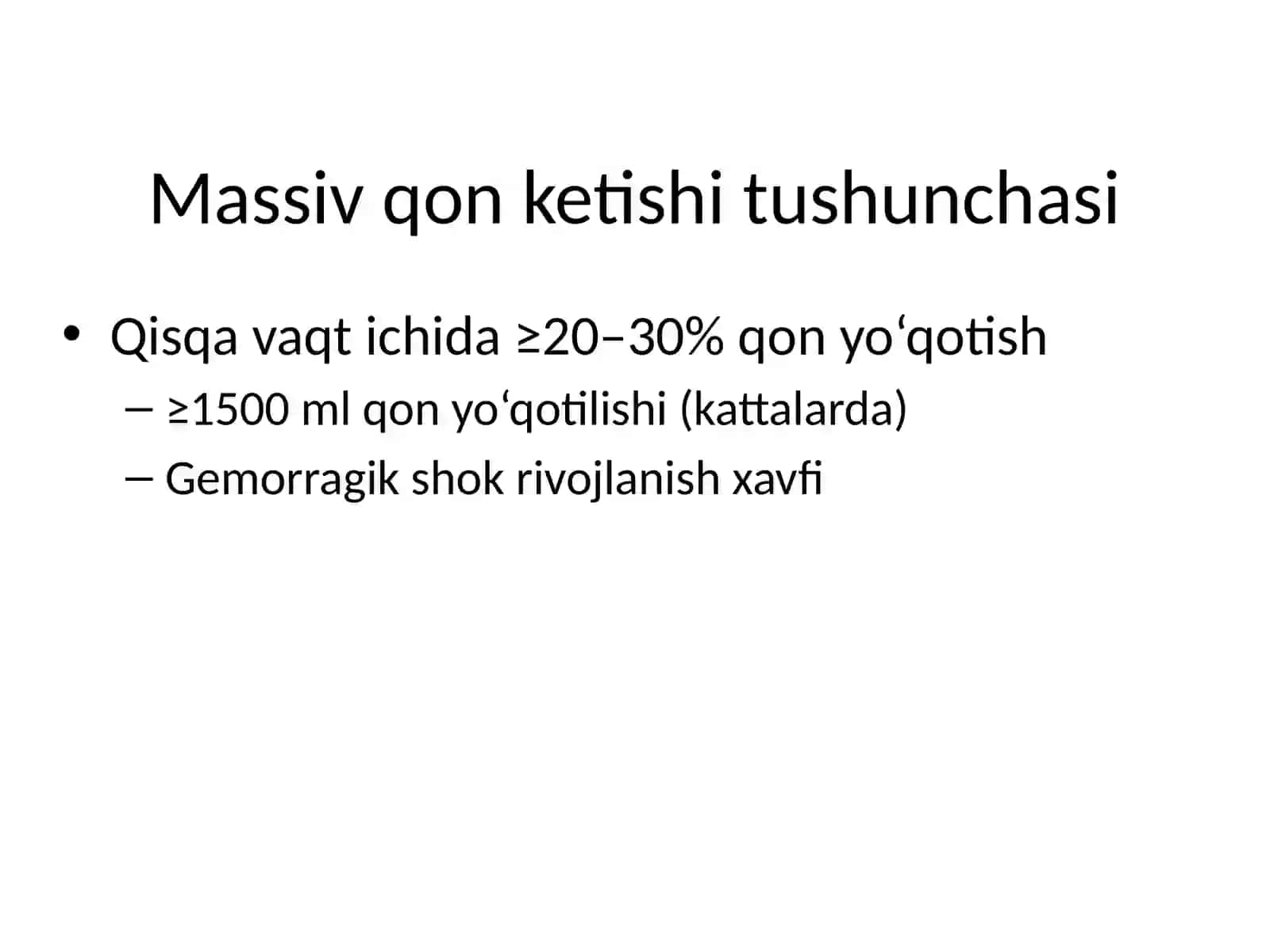 MASSIV QON KETISHIDA TEZ TIBBIY YORDAM 2