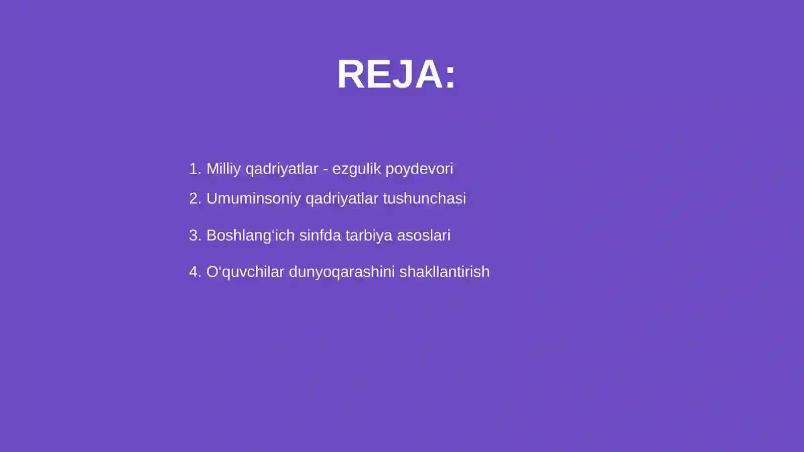 Boshlang‘ich sinf o‘quvuchilarining milliy va umuminsoniy qadriyatlar ruhida tarbiyalanganlik darajasini baholash 2