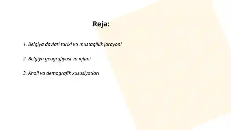 Belgiya Davlati Tarixi 2