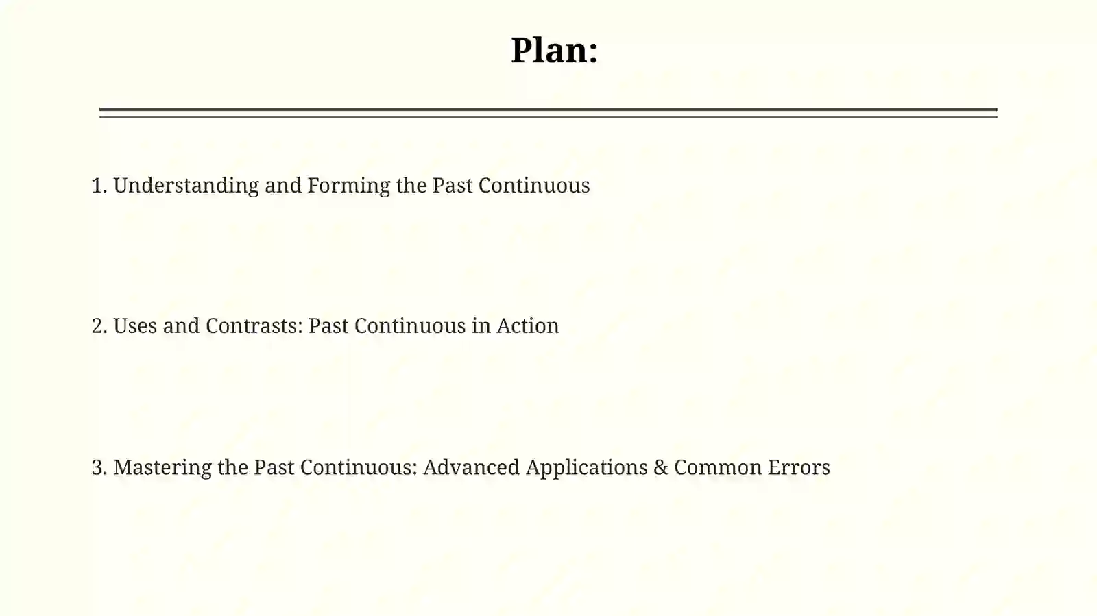 Past Continuous 2