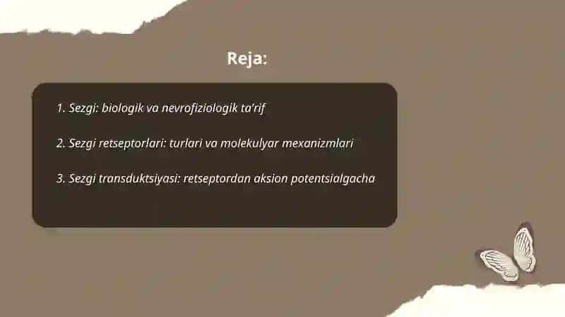 Sezgi biologik va nevrofiziologik 2