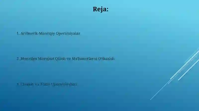 Mashina amallari 2