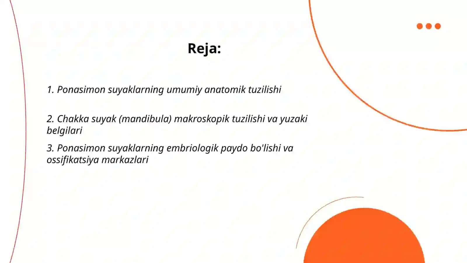 Ponasimon va chakka suyaklarí: tuzilishi, yoshga doir xususiyatlari.Chakka suyagining kanallari 2