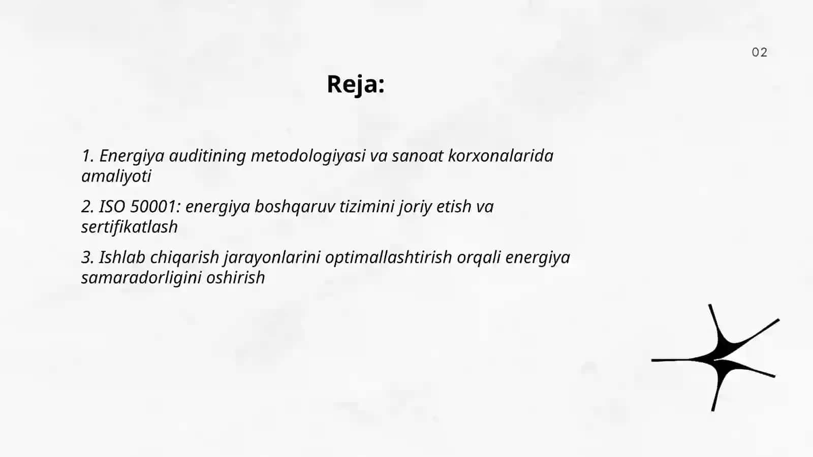 Energiya va resurslarni tejash strategiyalari 2