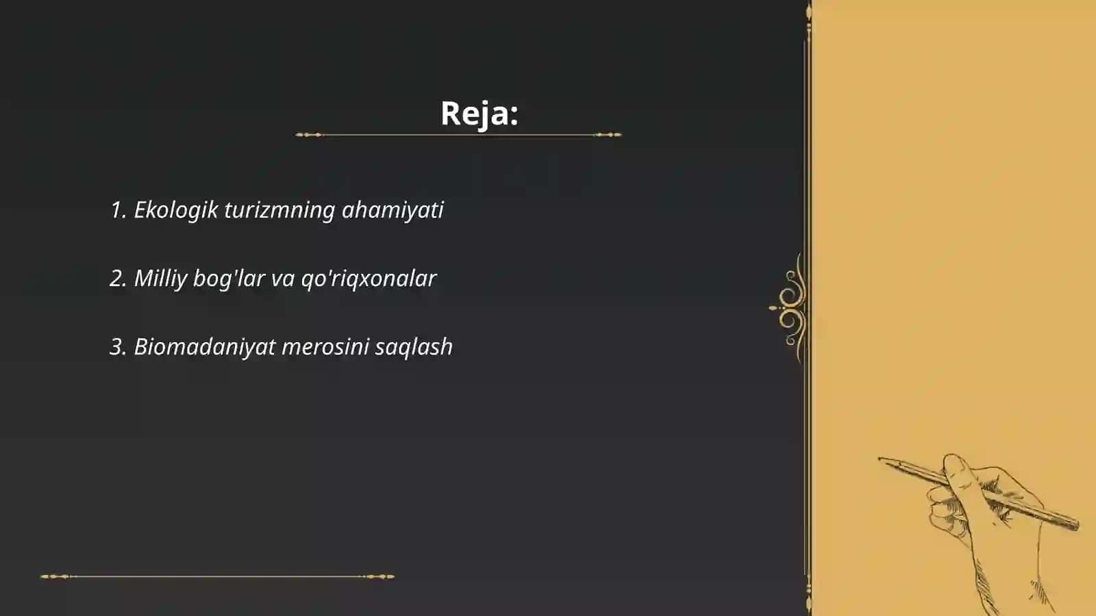 Ekologik turizmni rivojlantirish resurslari 2