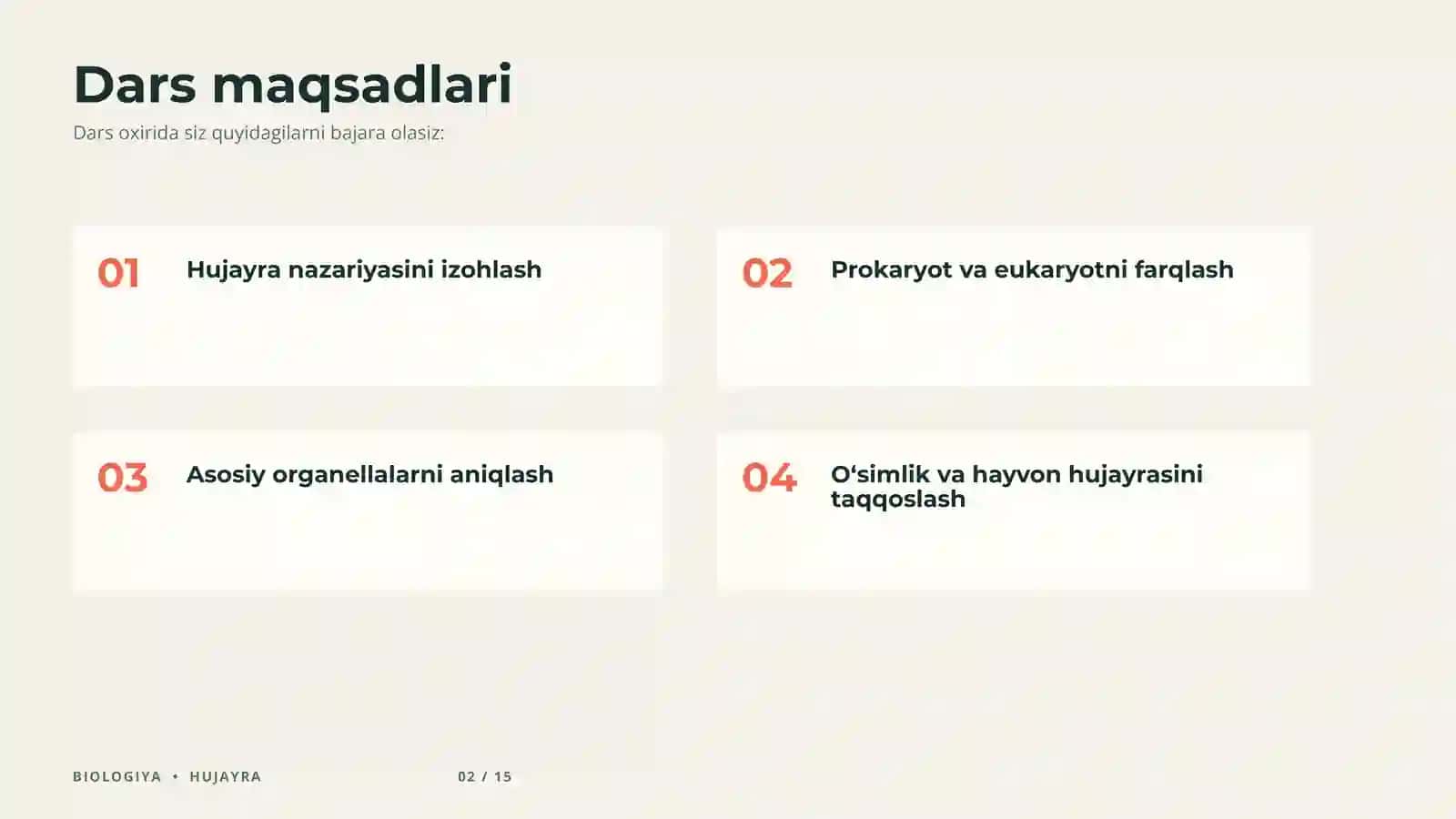 Taqdimot hujayra 2