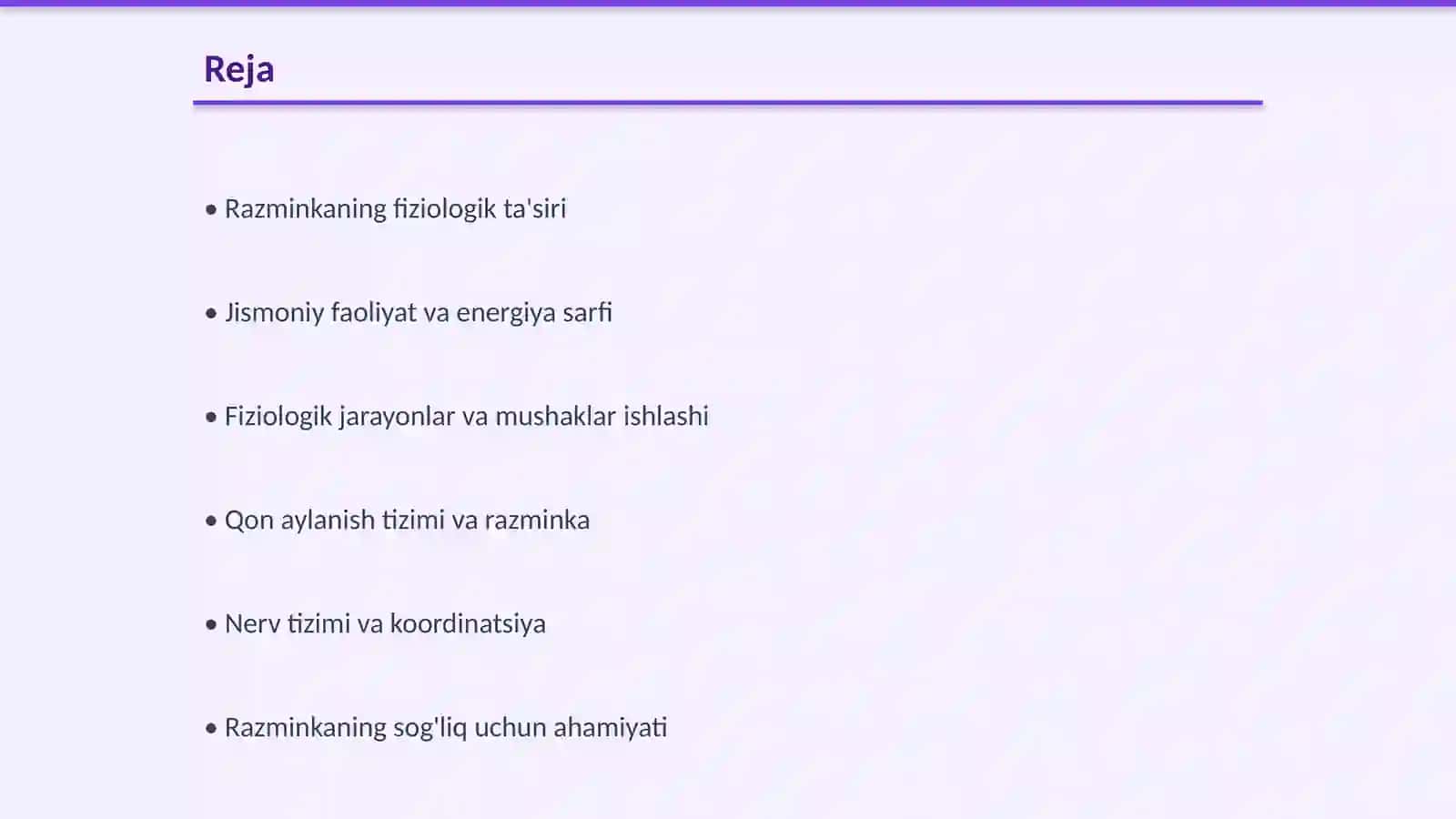 Razminkaning fiziologik asoslari 2