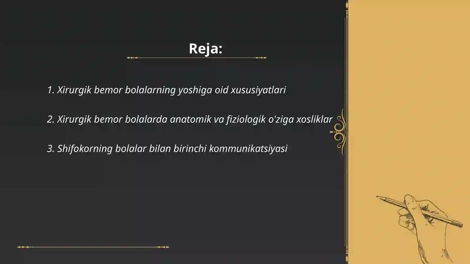 Xirurgik Bemor Bolalarning Qo'llab-quvatlanish usullari 2