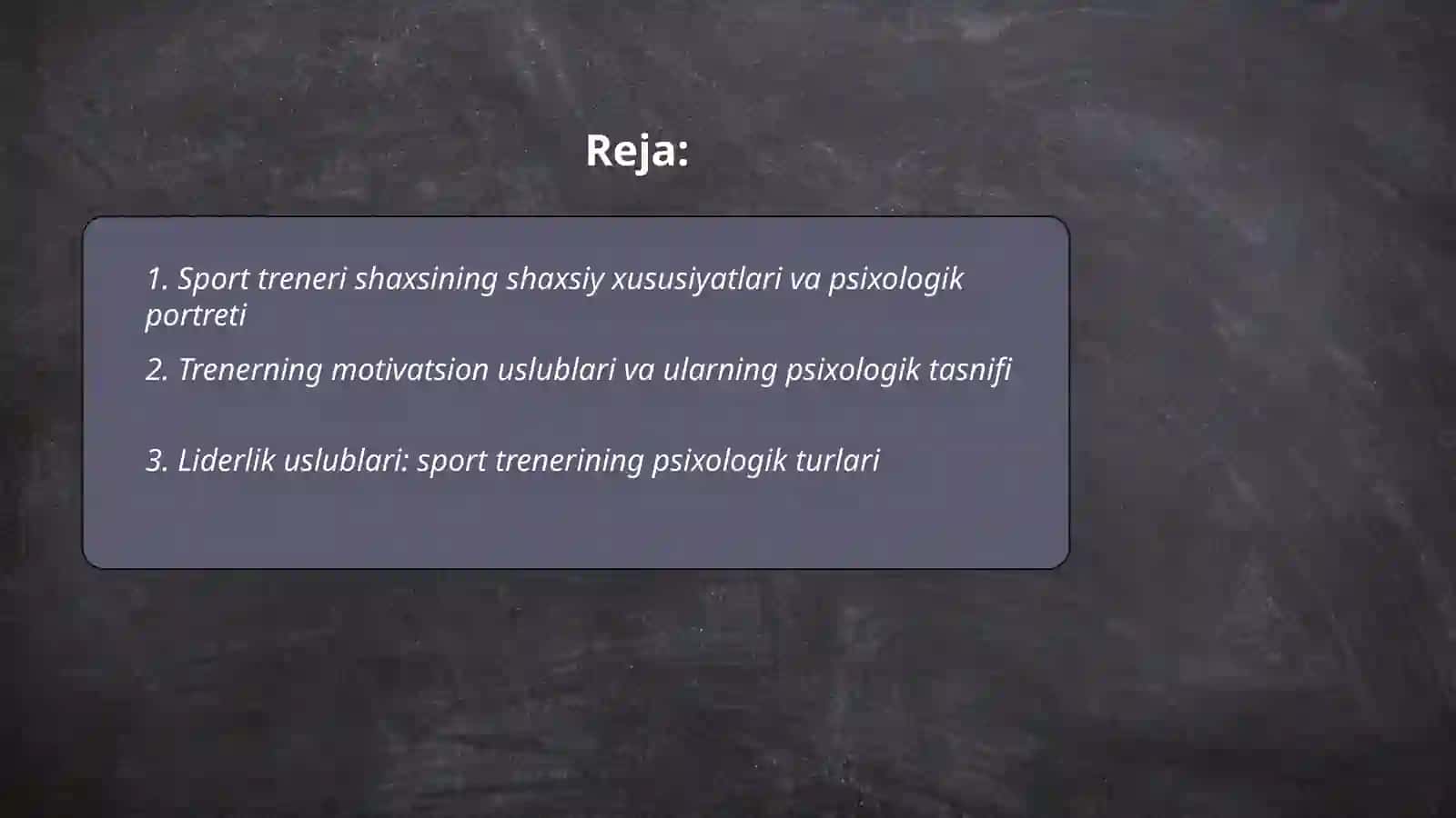 Sport treneri shaxsi va faoliyatining psixologik tasnifi 2