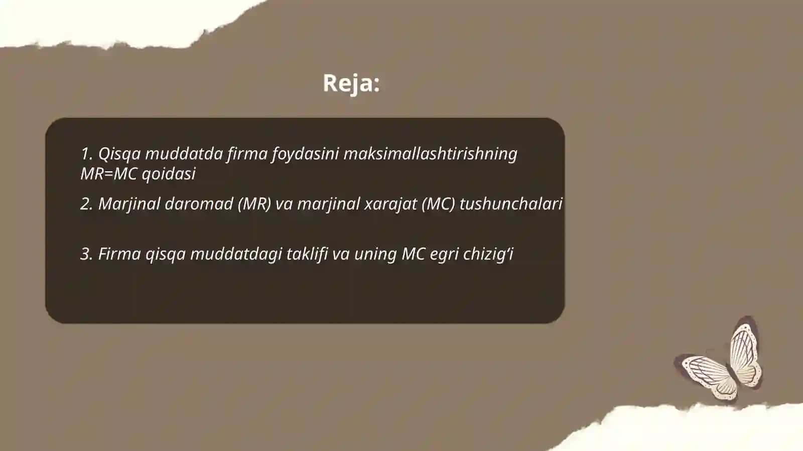 Firma foydasini maksimallashtirishni o‘rgatish 2