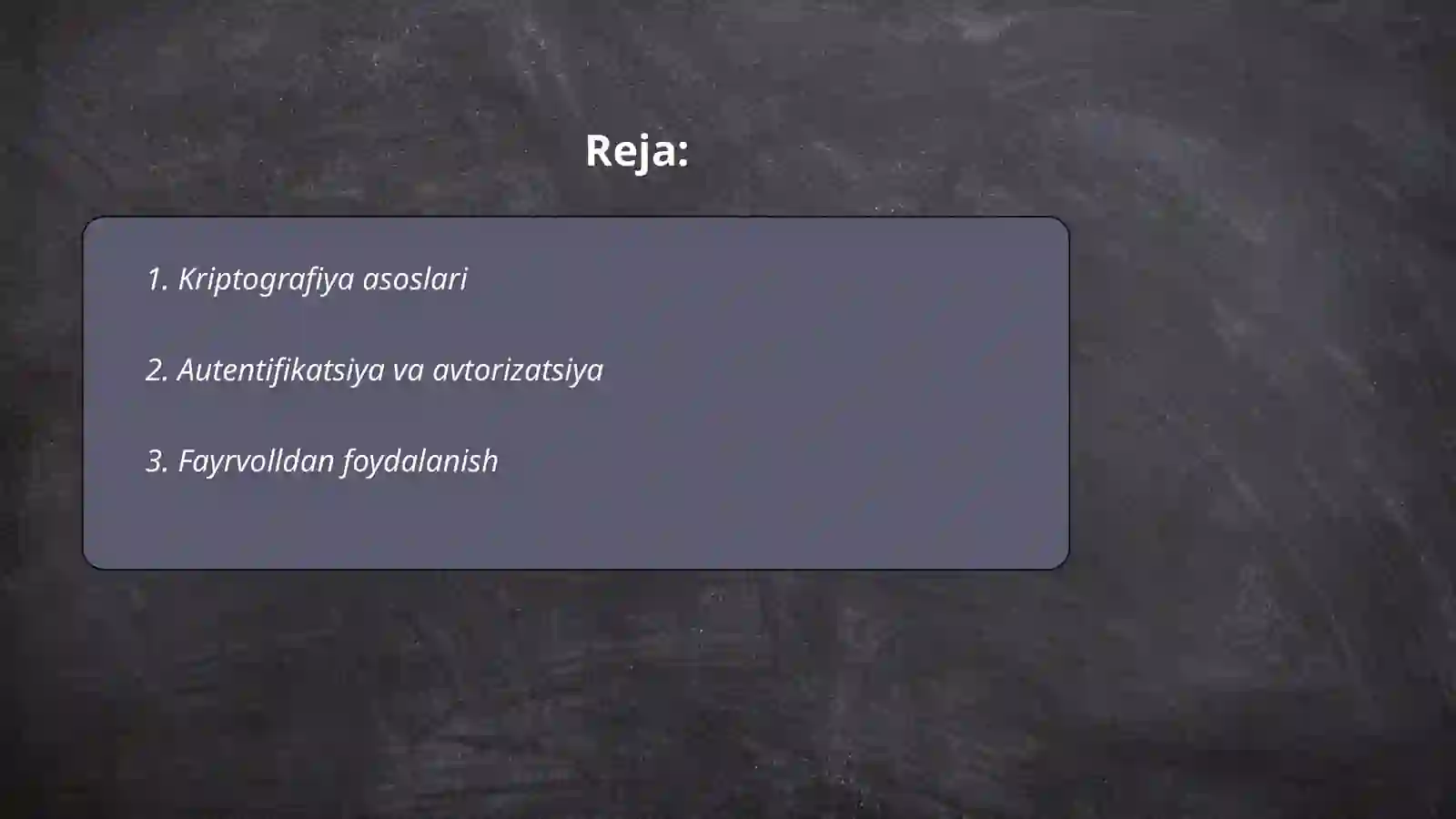 Kriptografiya asoslari 2